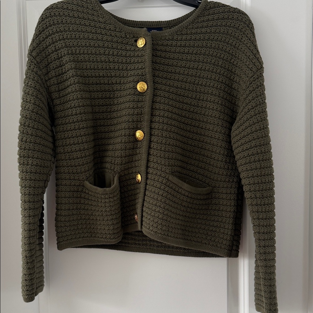 Gap Olive Green Button-Up Women's Sweater - S - NEW